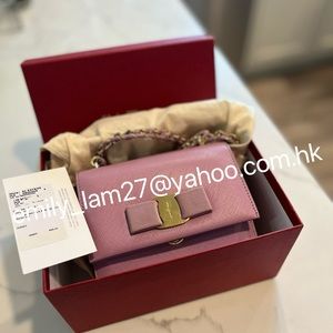 Salvatore Ferragamo authentic Light purple mini flap bag with strap